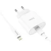 Incarcator de retea Hoco C94A Metro (PD20W) + Cablu Type-C to Lightning  [White]